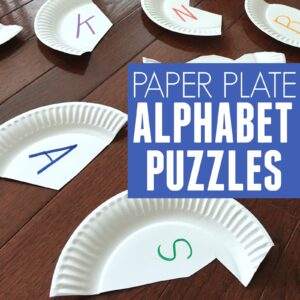 Alphabet Paper Plate Puzzles