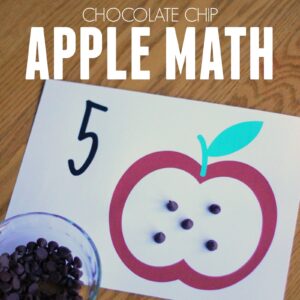 Awesome Chocolate Chip Apple Math for Kids