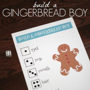 Build a Gingerbread Boy Number Game