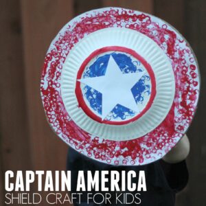 Easy Captain America Shield Craft for Kids Using LEGO