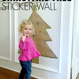 Christmas Tree Sticker Wall- Easy Fine Motor Activity