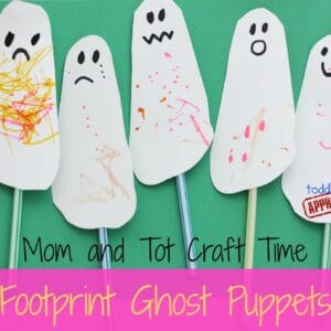 Mom and Tot Craft Time: Footprint Ghost Puppets