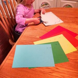 Easy Preschool Cutting Craft: Paper Rainbows