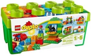 box of LEGO duplo bricks