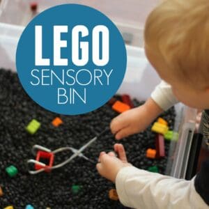 Super Quick to Make LEGO Sensory Bin for Kids