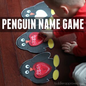 Penguin Name Matching Game for Preschoolers