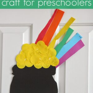 Easy Preschool Cutting Craft: Pot o’ Gold
