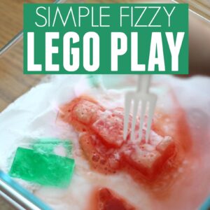 Simple Fizzy Play with Frozen LEGO bricks
