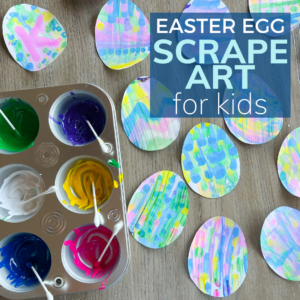 Easter Egg Scrape Art for Kids