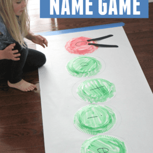Very Hungry Caterpillar Paper Plate Name Game