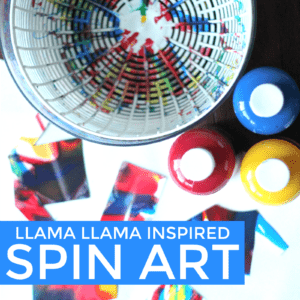 Llama Llama Red Pajama Inspired Spin Art for Kids