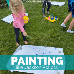 Jackson Pollock Painting with Kids