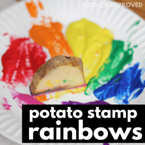 How To Make Potato Stamp Rainbows