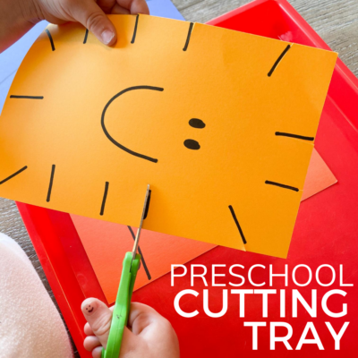 scissor skills activity for preschoolers