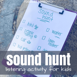 Sound Scavenger Hunt Listening Activity for Kids