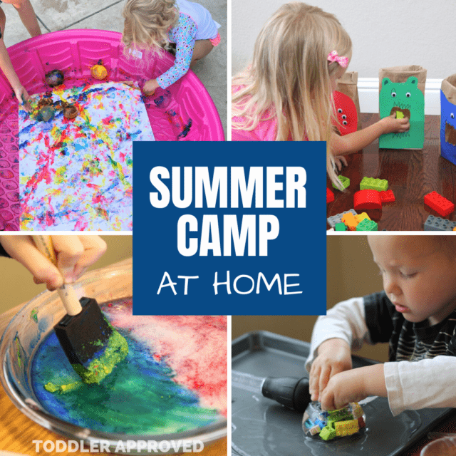 painting with water balloons, feeding the lego monsters, painting on ice, and doing ice excavation
